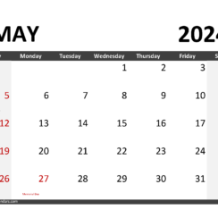 Calendar May 2024 Printable