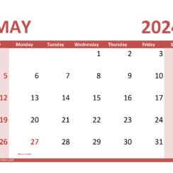 Free Printable Calendar May 2024
