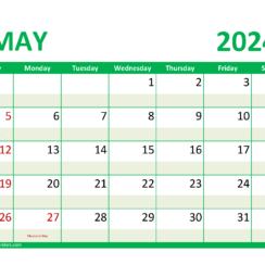 2024 May Calendar Holiday
