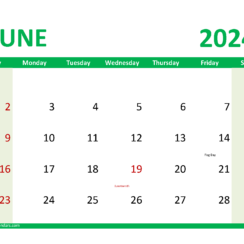 June 2024 Printable Calendar Free