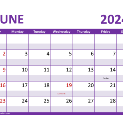 June Calendar 2024 with Holidays