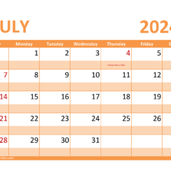 July 2024 Holiday Calendar