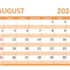 August 2024 Holiday Calendar