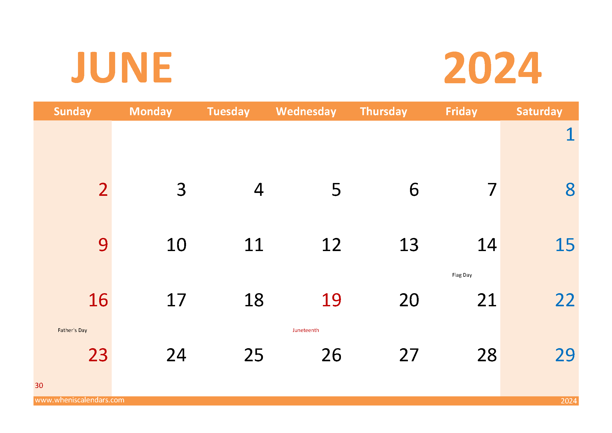 June 2024 Holidays and Special Days