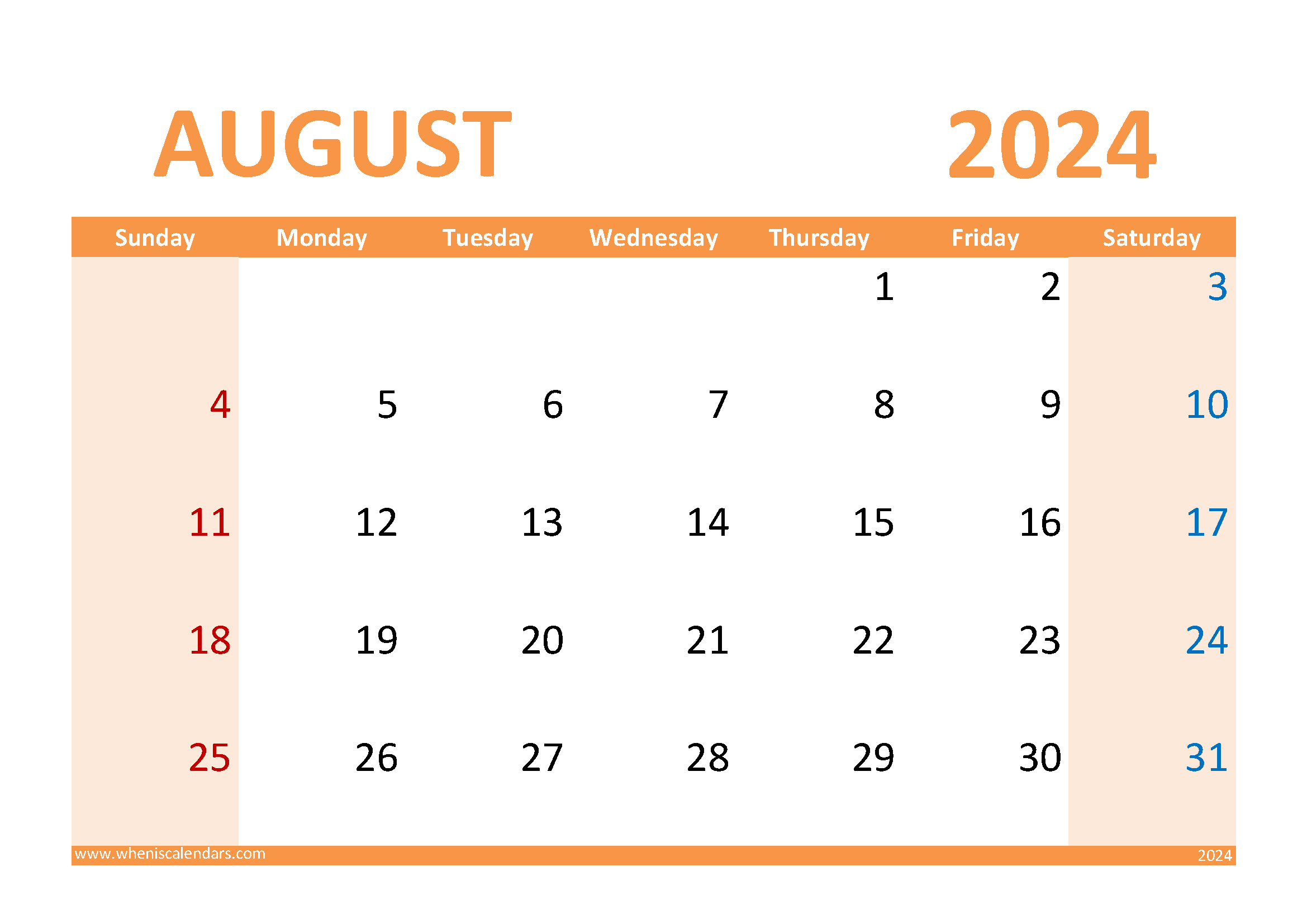 August 2024 Holidays and Special Days