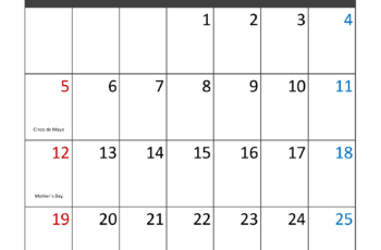 May 2024 Calendar Editable