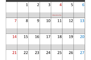 Blank 2024 July Calendar