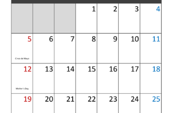 2024 May Calendar with Holidays