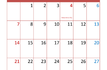 July 2024 Calendar Free