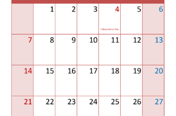July 2024 Editable Calendar