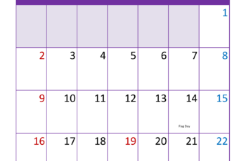 June Calendar Template 2024