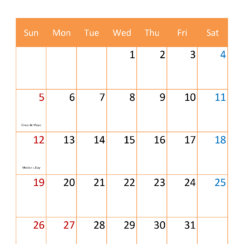 Blank May 2024 Calendar Printable