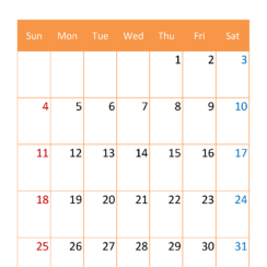 Blank August 2024 Calendar Printable