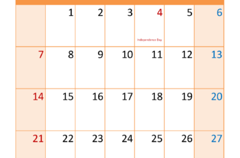 July 2024 Calendar Bank Holidays