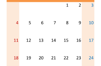 Blank August Calendar 2024