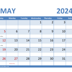 Blank May 2024 Calendar