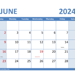 2024 June Calendar Template