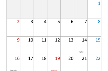Blank Calendar June 2024 Free Printable