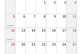 May Calendar 2024 Holidays