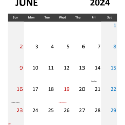Blank 2024 June Calendar