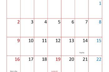 June Printable Calendar 2024 Free