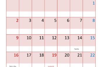 June Calendar 2024 Template