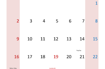 June 2024 Calendar Word Template