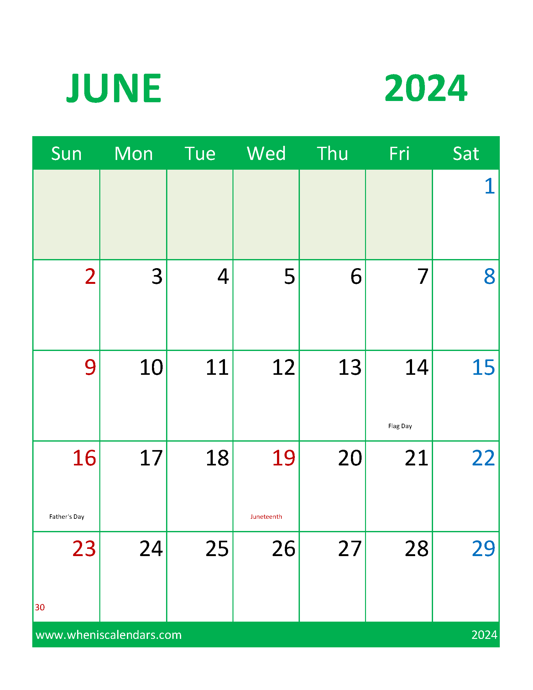 June Template 2024