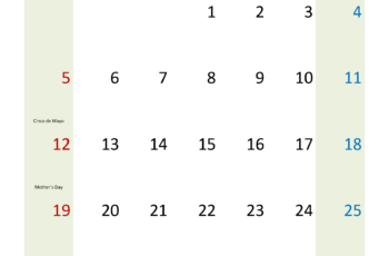 Blank Calendar 2024 May