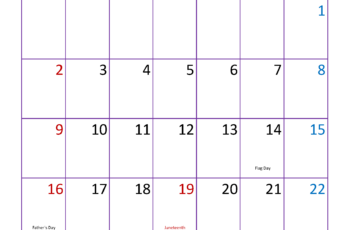 June 2024 Calendar Editable Word