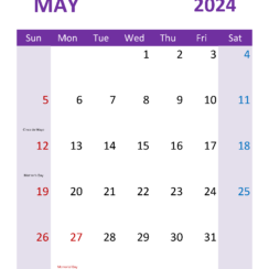 Printable Calendars May 2024