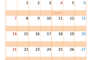 Free July 2024 Printable Calendar