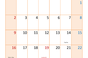 Free Printable June 2024 Calendar Page