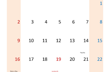 Blank Calendar Template 2024 June